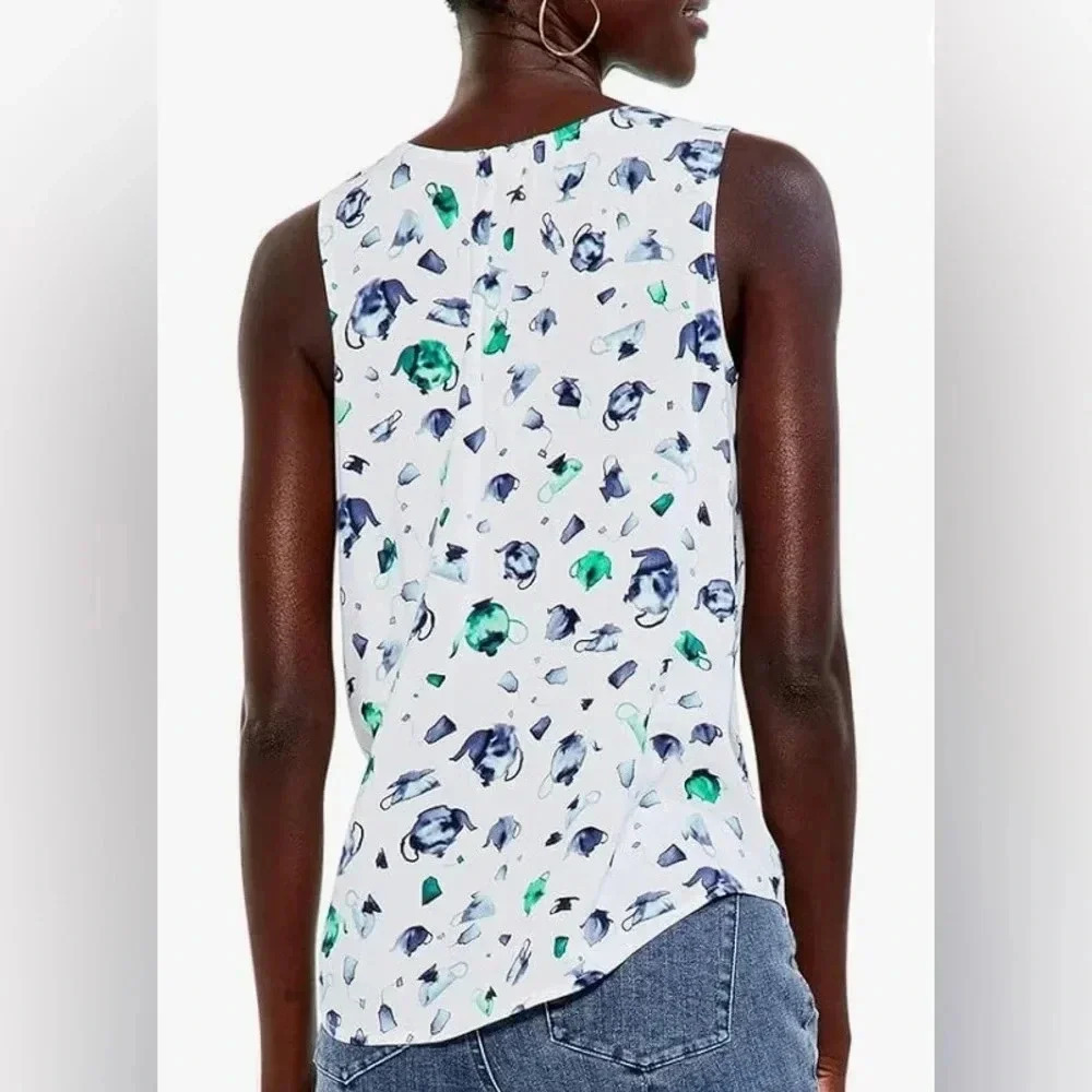 Nic+Zoe Garden Party Tea and Teapot Sleeveless Tank Top - Picture 3 of 7